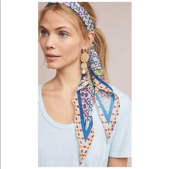 Anthropologie Accessories - ANTHROPOLOGIE | Painterly Patchwork Hair Scarf